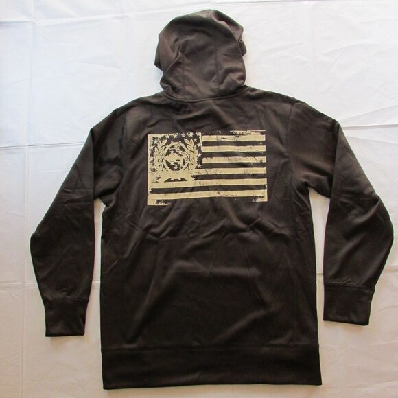 Cinch Men's Long Sleeve Quarter Zip Hooded Pullover - Brown - Picture 1 of 3